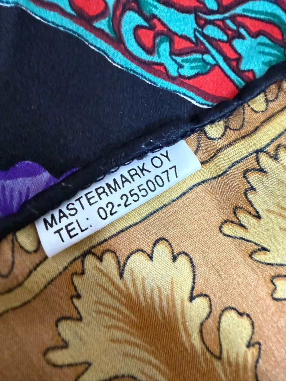 Mastermark Oy‎ Vintage 100% Silk Scarf Large Square